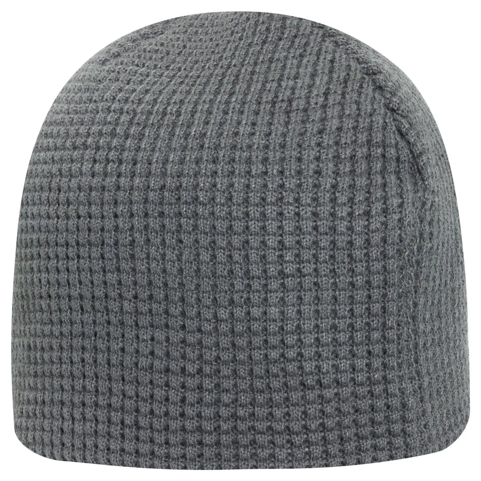 Otto 82-1068 8’’ Waffle Rib Knit Beanie - Char. Gray - 7 3/8’’ - 5/8’’