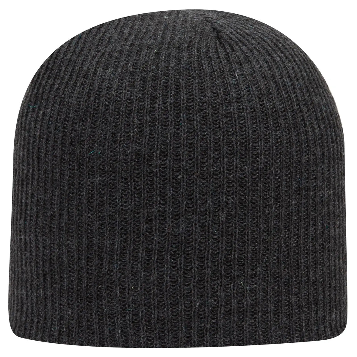 Otto 82-1173 9 1/2’’ Premium Rib Knit Beanie - Heath. Black - 6 - 7 5/8’’