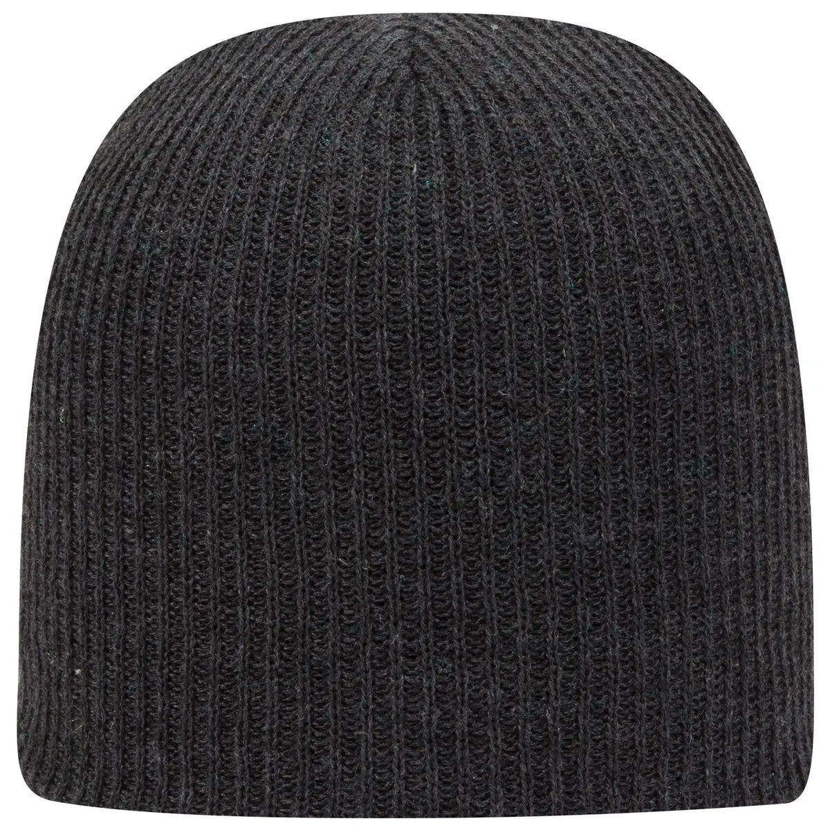 Otto 82-1173 9 1/2’’ Premium Rib Knit Beanie - Heath. Black - 6 - 7 5/8’’