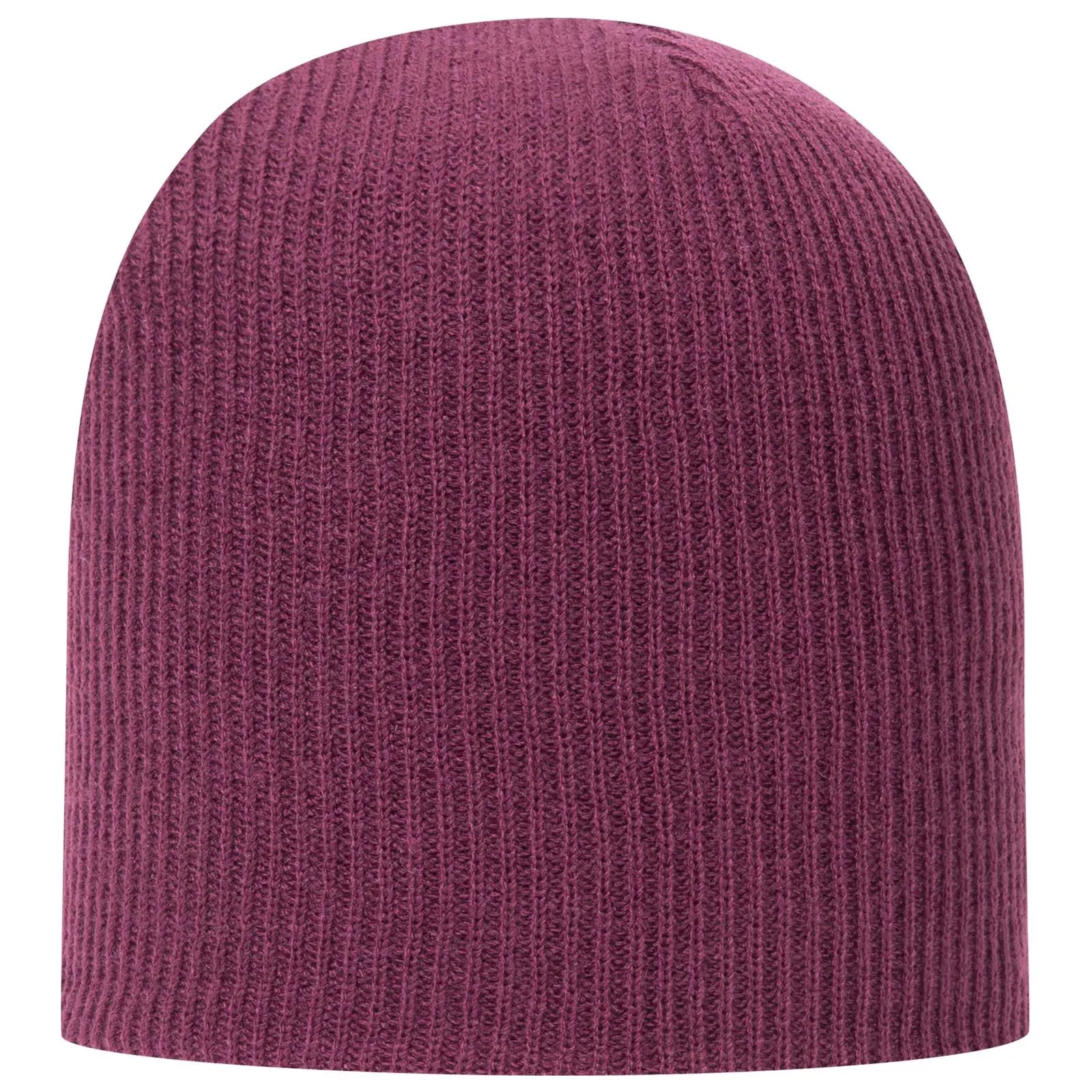 Otto 82-1173 9 1/2’’ Premium Rib Knit Beanie - Maroon - 6 - 7 5/8’’