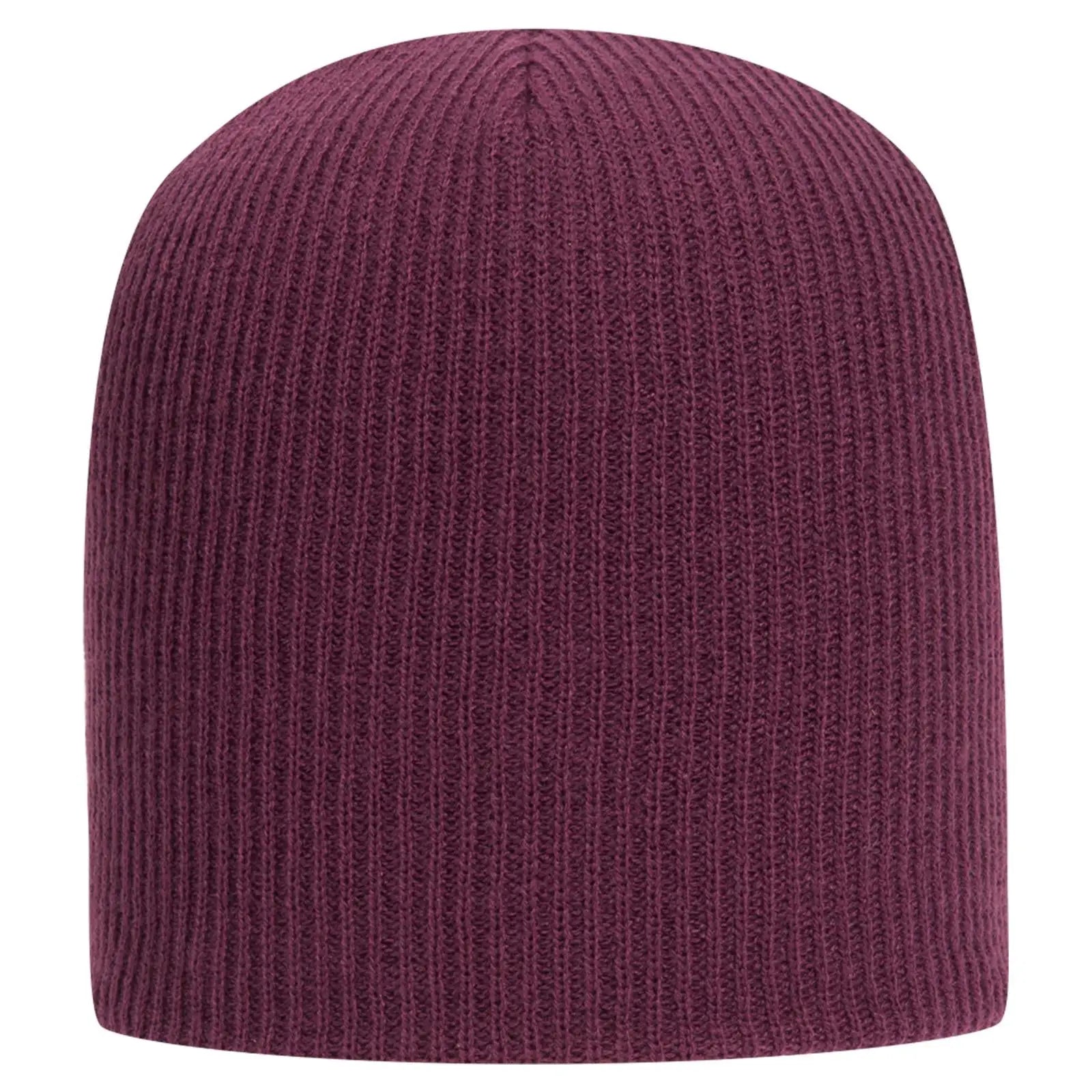Otto 82-1173 9 1/2’’ Premium Rib Knit Beanie - Maroon