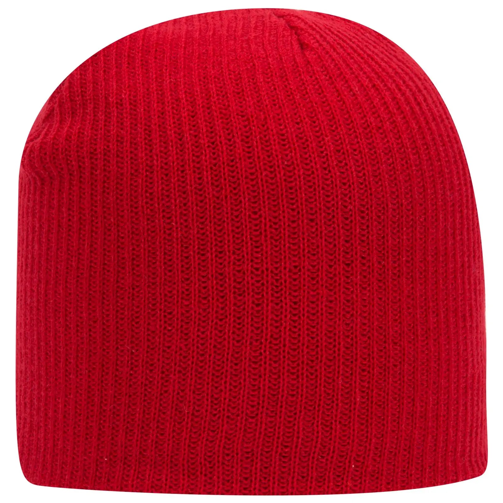 Otto 82-1173 9 1/2’’ Premium Rib Knit Beanie - Red - 6 - 7 5/8’’