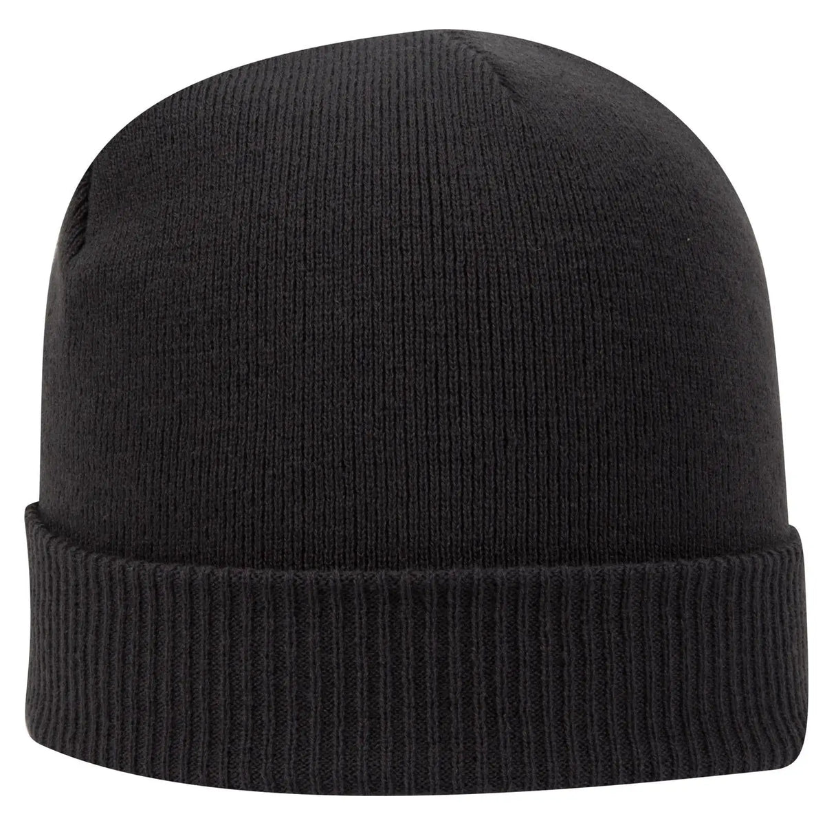 Otto 82-1238 12’’ Classic Knit Beanie W/ Rib Cuff - Black - 6 1/2’’ - 7 5/8’’