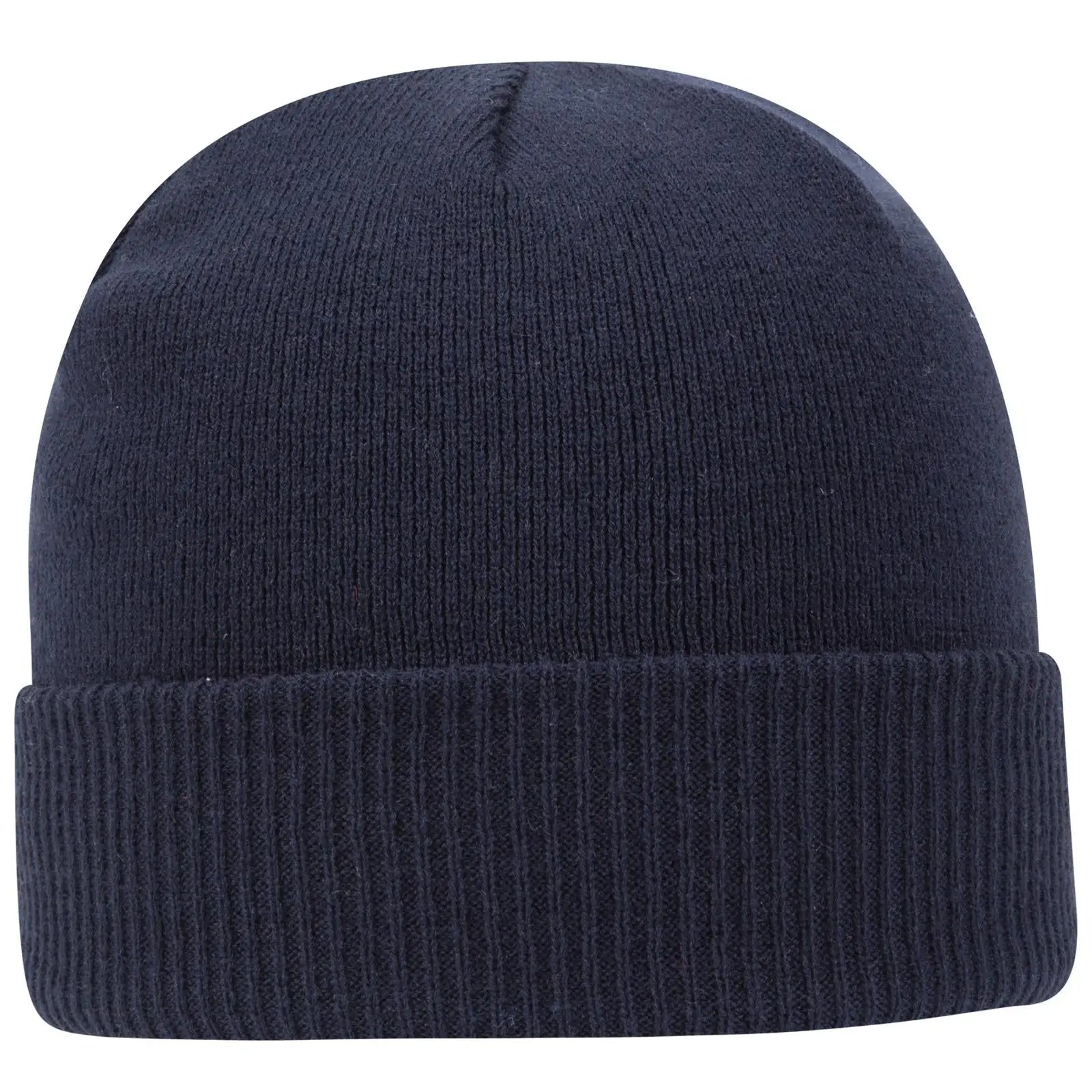 Otto 82-1238 12’’ Classic Knit Beanie W/ Rib Cuff - Navy - 6 1/2’’ - 7 5/8’’
