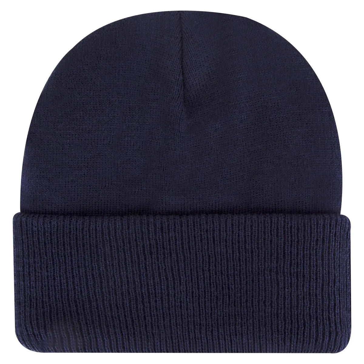 Otto 82-1316 12’’ Classic Knit Beanie W/ Inside Fleece Lining & Rib Cuff - Navy - 6 1/2’’ - 7 5/8’’
