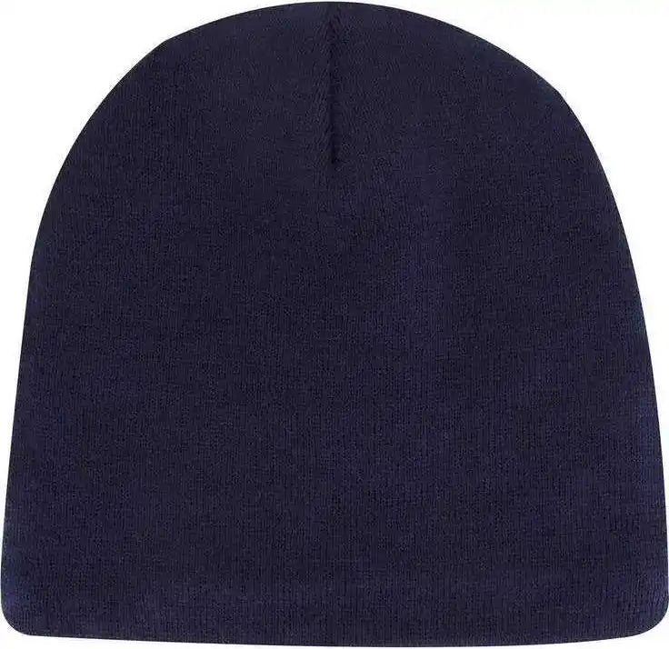 Otto 82-1317 9 Classic Knit Beanie with Inside Fleece Lining - Navy - one Size Fits Most
