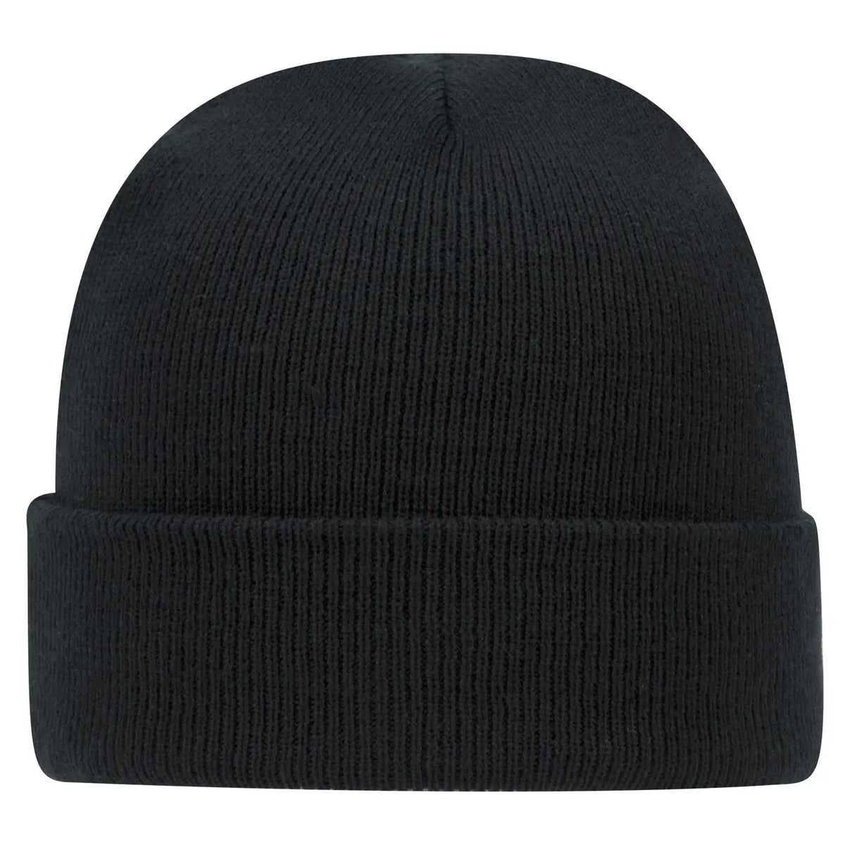 Otto 82-404 12’’ Classic Knit Beanie W/ Cuff - Black - 6 1/2’’ - 7 5/8’’