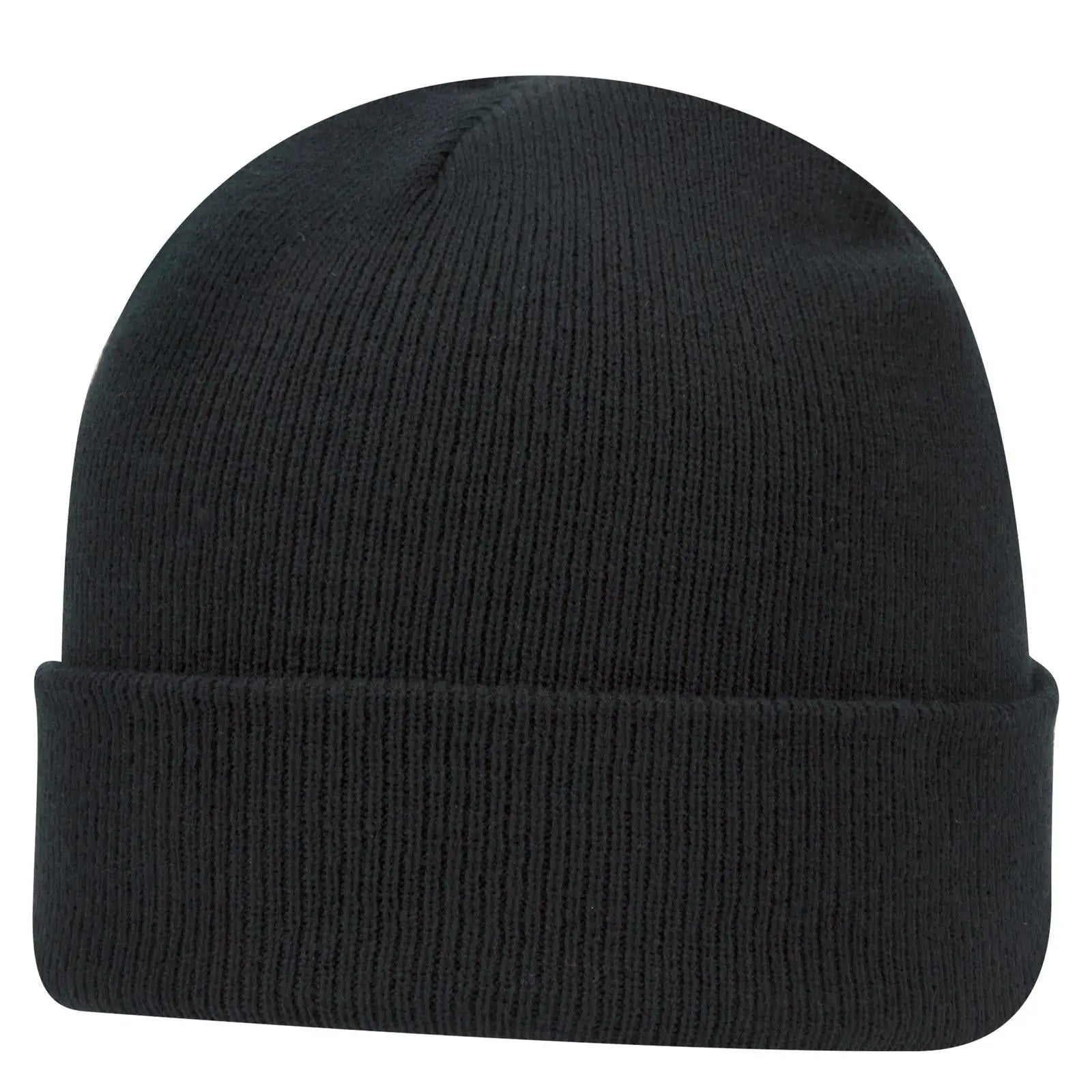 Otto 82-404 12’’ Classic Knit Beanie W/ Cuff - Black - 6 1/2’’ - 7 5/8’’