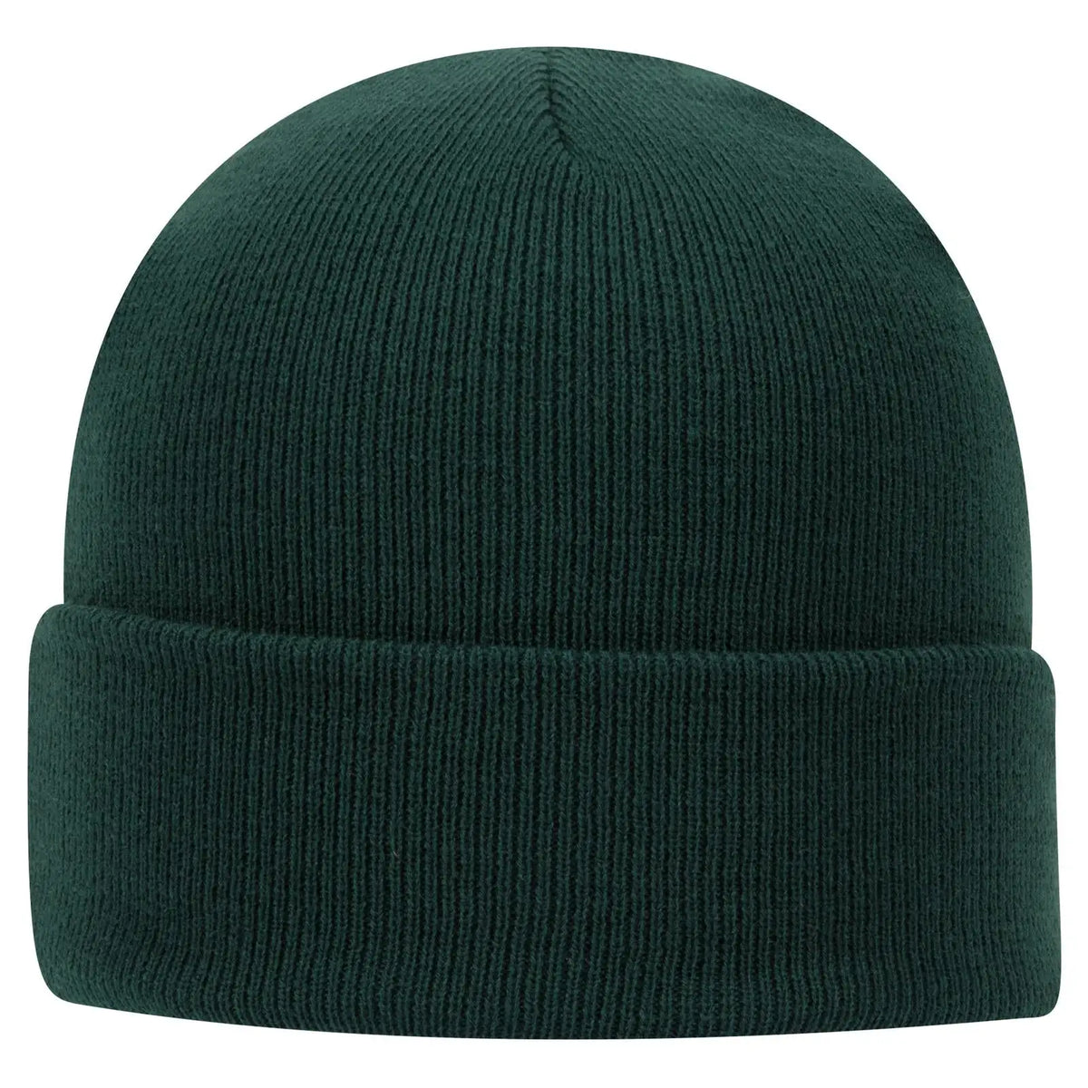 Otto 82-404 12’’ Classic Knit Beanie W/ Cuff - Dk. Green - 6 1/2’’ - 7 5/8’’