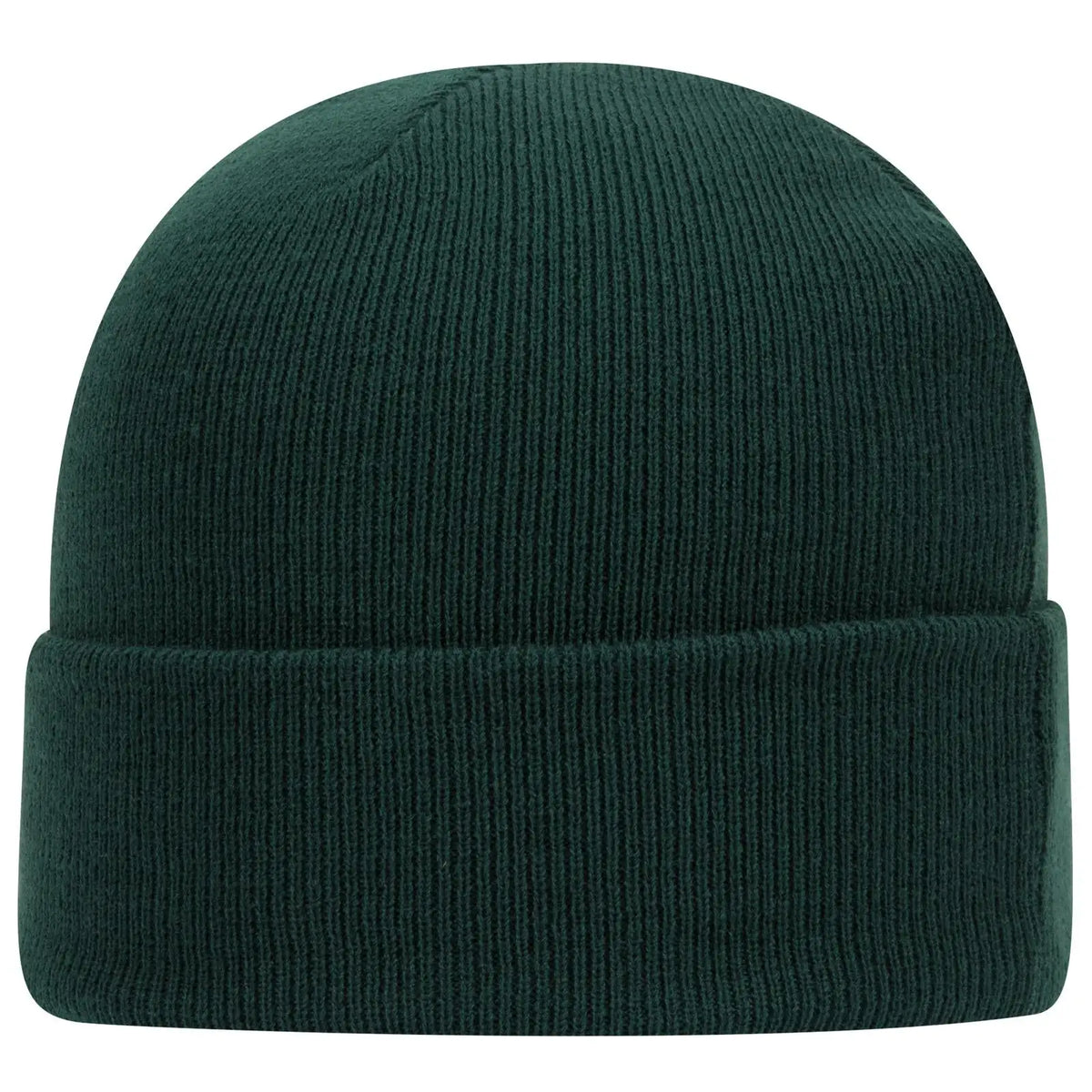 Otto 82-404 12’’ Classic Knit Beanie W/ Cuff - Dk. Green - 6 1/2’’ - 7 5/8’’