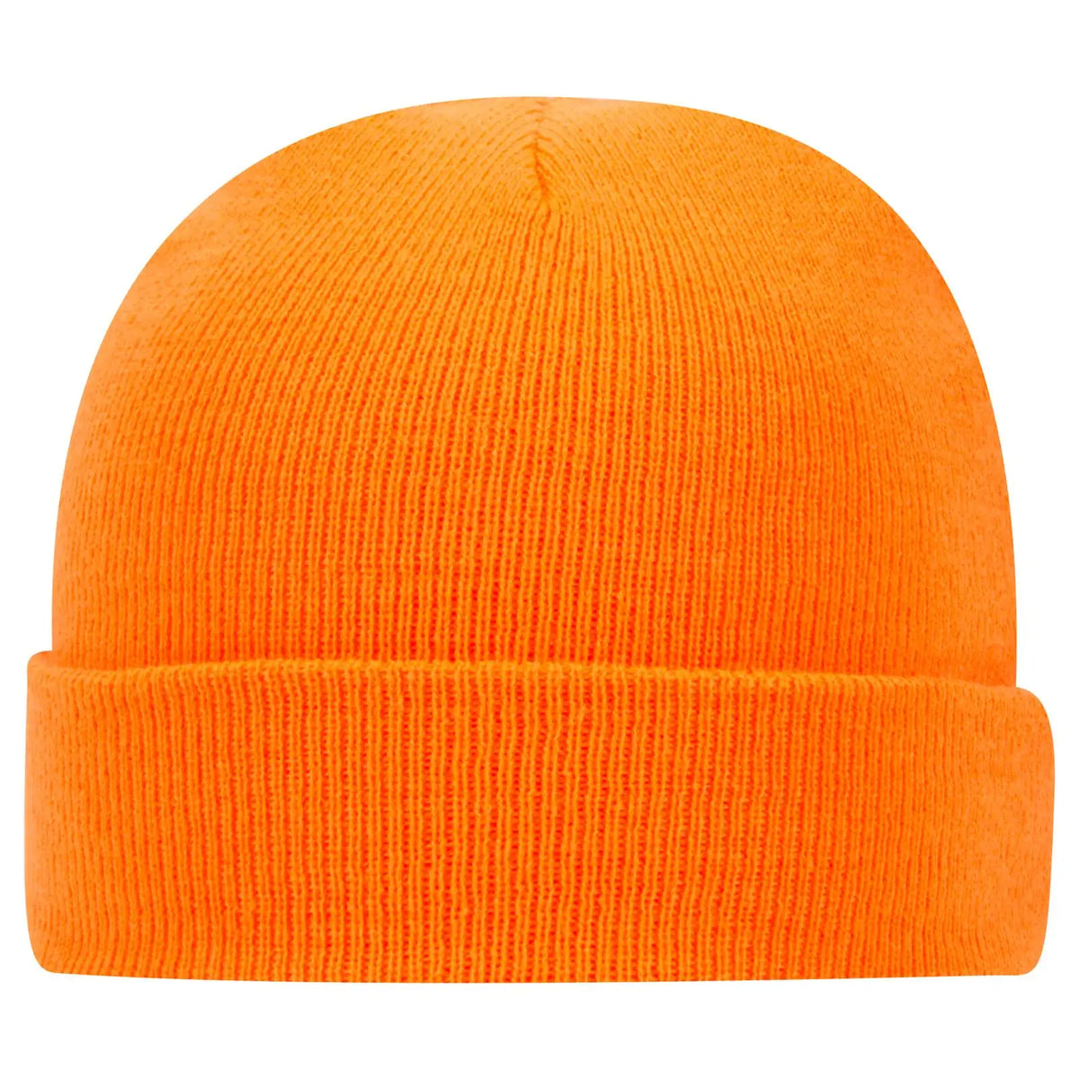 Otto 82-404 12’’ Classic Knit Beanie W/ Cuff - N. Orange - 6 1/2’’ - 7 5/8’’