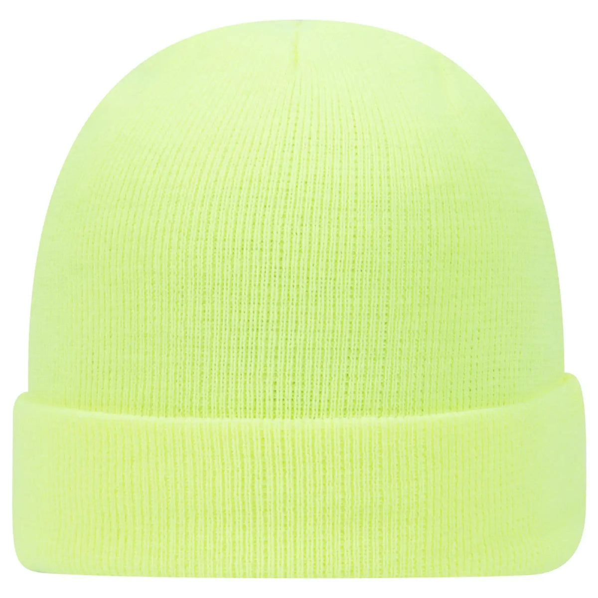Otto 82-404 12’’ Classic Knit Beanie W/ Cuff - N. Yellow - 6 1/2’’ - 7 5/8’’