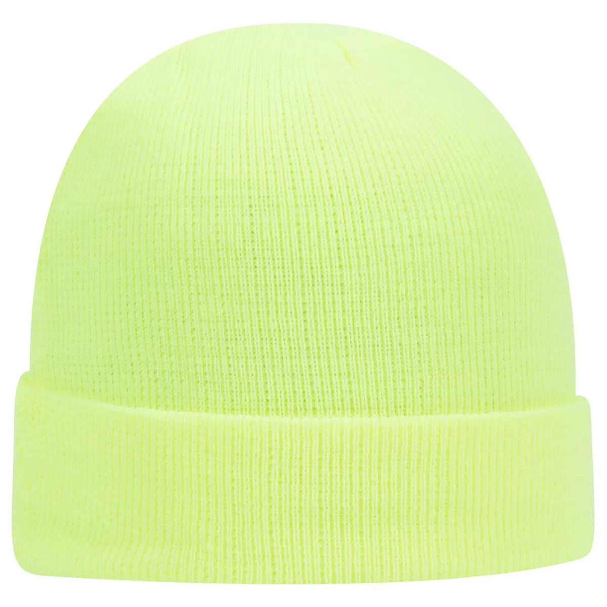 Otto 82-404 12’’ Classic Knit Beanie W/ Cuff - N. Yellow - 6 1/2’’ - 7 5/8’’