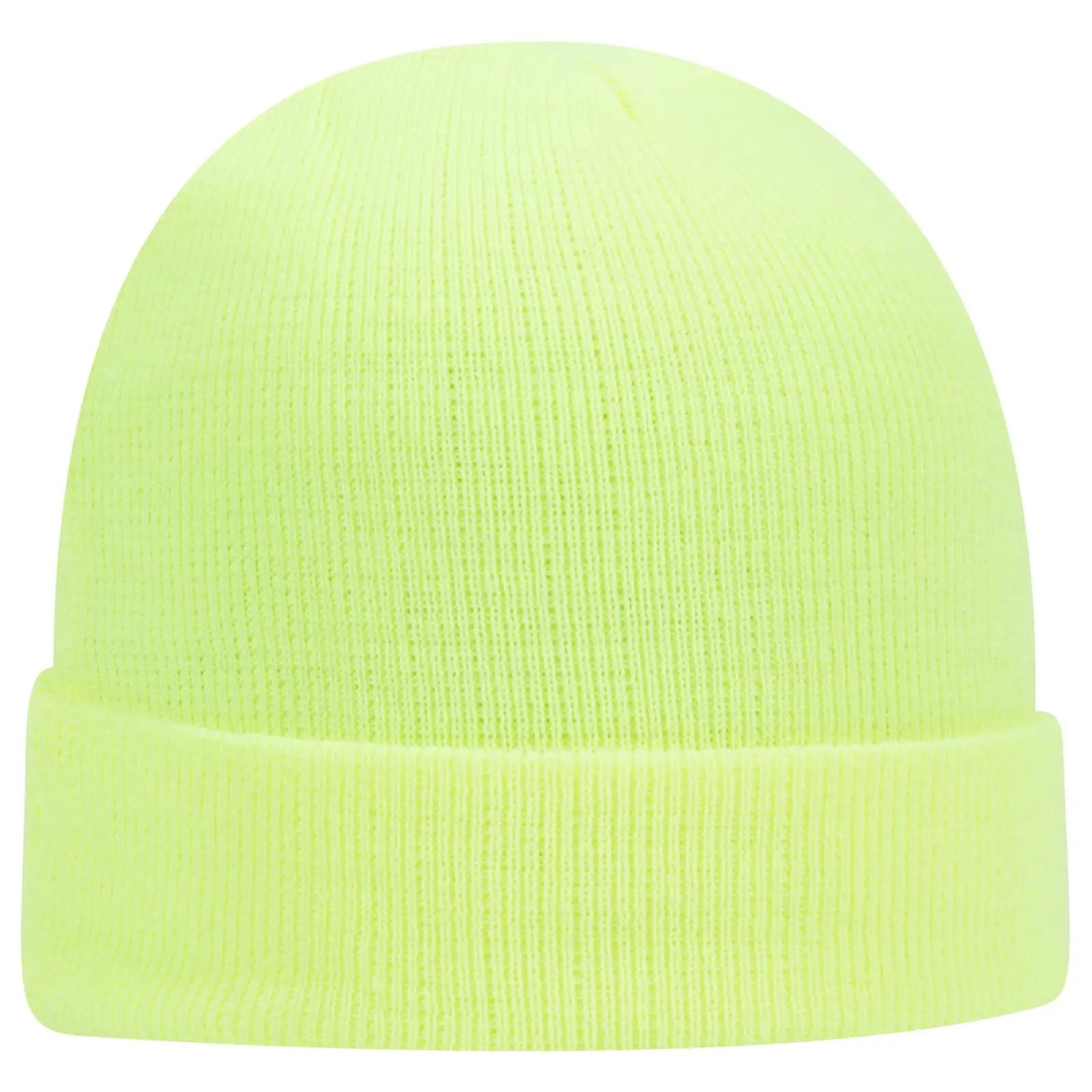 Otto 82-404 12’’ Classic Knit Beanie W/ Cuff - N. Yellow - 6 1/2’’ - 7 5/8’’