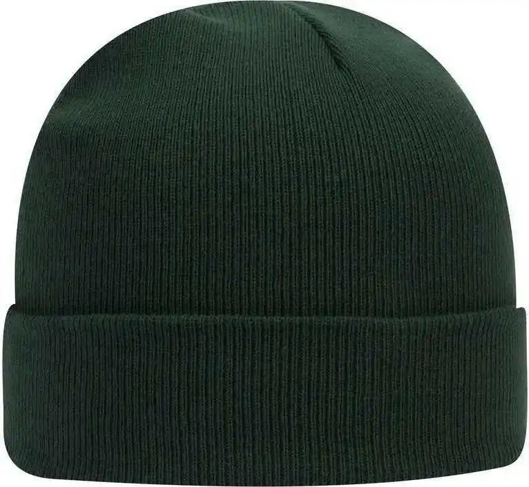 Otto 82-480 12 Classic Knit Beanie W/ Cuff - Dark Green - Forest / one Size Fits Most