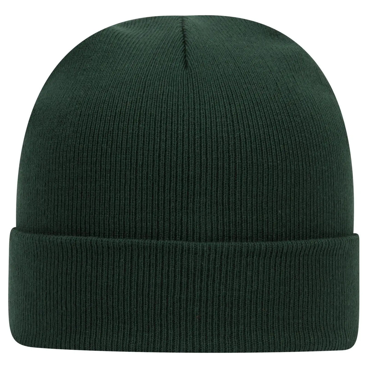 Otto 82-480 12’’ Classic Knit Beanie W/ Cuff - Dk. Green - 6 1/2’’ - 7 5/8’’