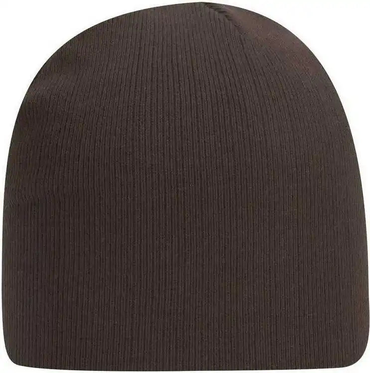 Otto 82-481 60% Cotton/40% Acrylic Superior Cotton Knit Beanie 9 - Dark Brown - one Size Fits Most