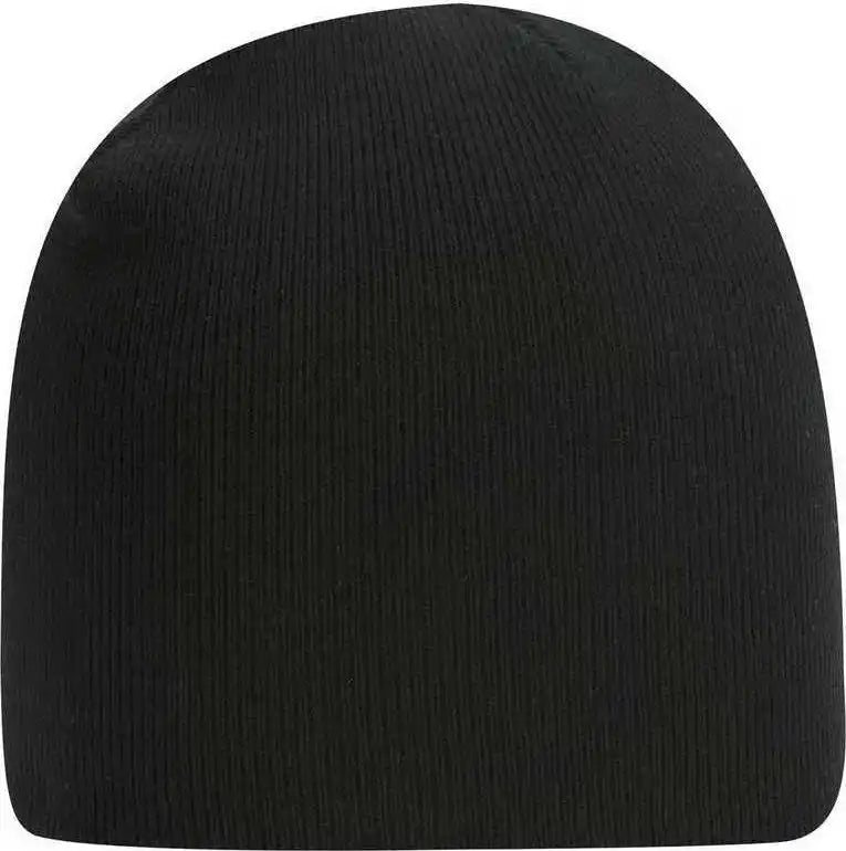 Otto 82 481 60% Cotton/40% Acrylic Superior Cotton Knit Beanie 9 Black / one Size Fits Most
