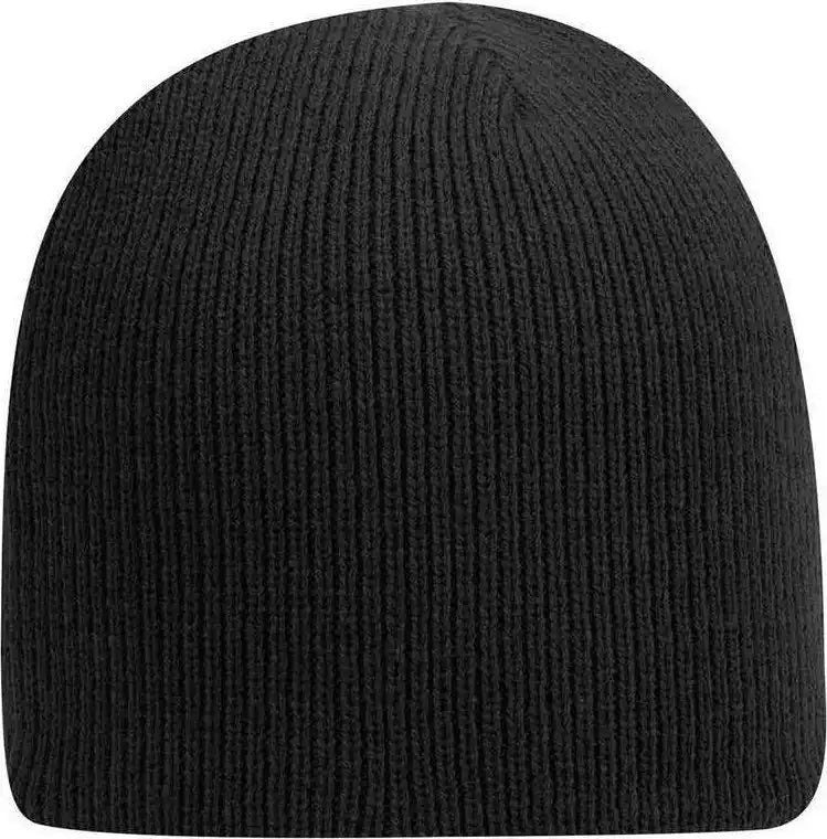 Otto 82 970 100% Acrylic Knit Beanie 8 1/2 Black / one Size Fits Most