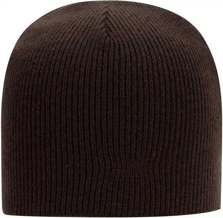 Otto 82 970 100% Acrylic Knit Beanie 8 1/2 Dark Brown / one Size Fits Most