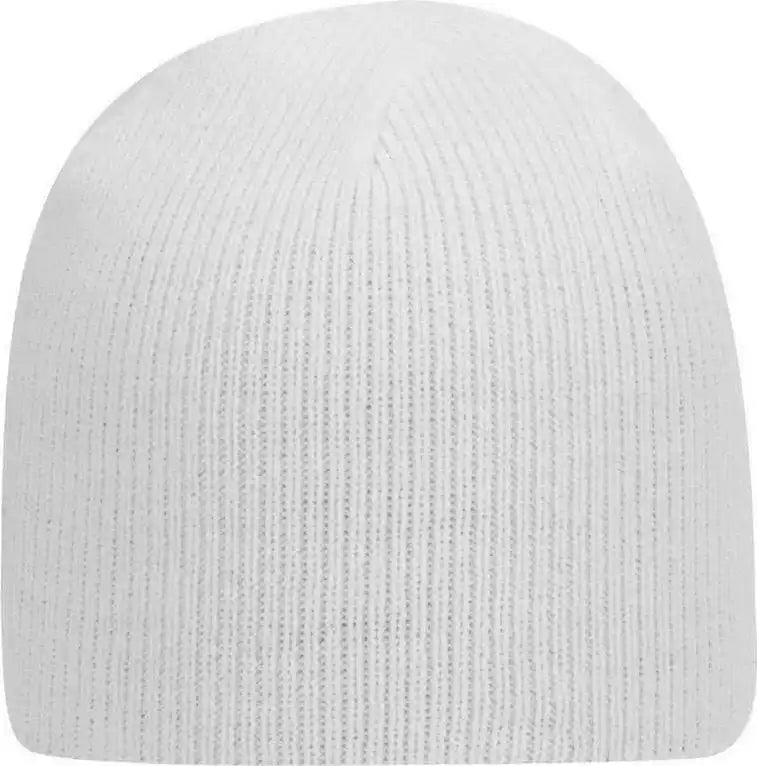 Otto 82-970 100% Acrylic Knit Beanie 8 1/2 - White - one Size Fits Most