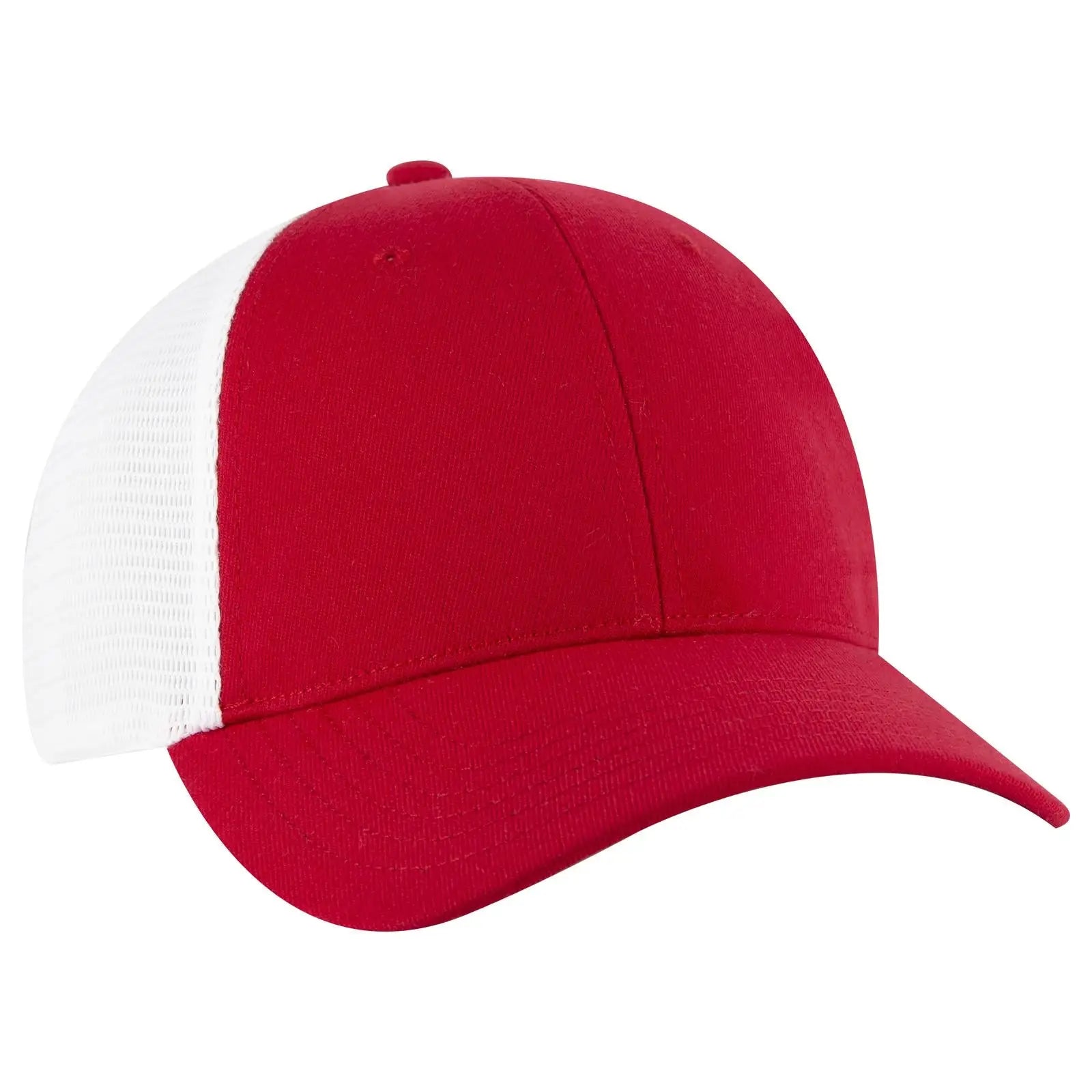 Otto 83-1 ?Otto Comfy Fit’ 6 Panel Low Profile Mesh Back Trucker Cap - Red/wht - 7 3/8’’ - 5/8’’