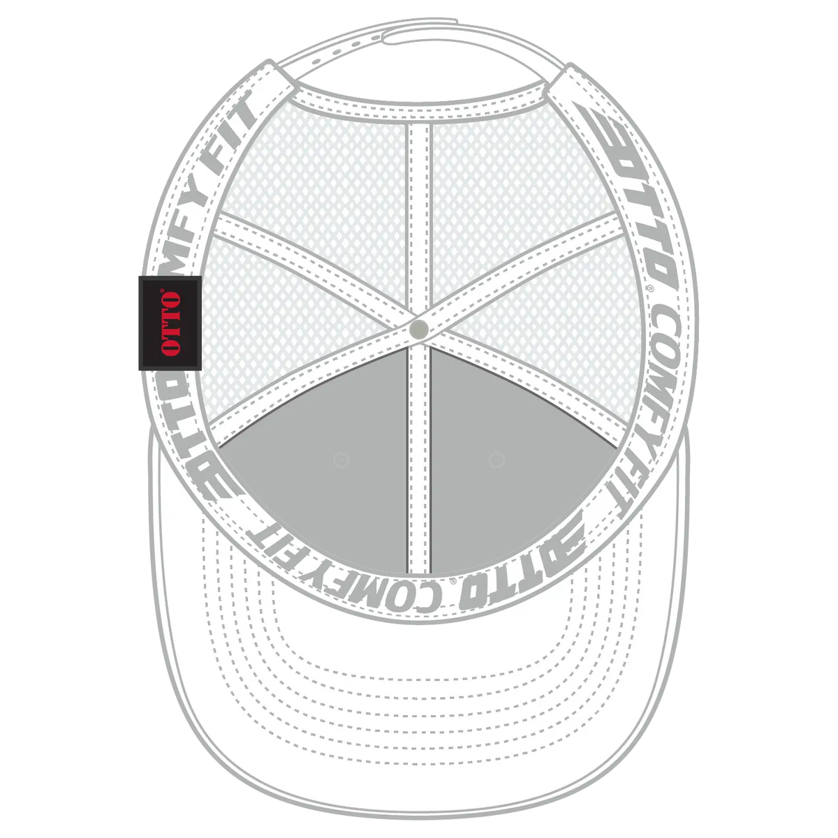 Otto 83-1 ?Otto Comfy Fit’ 6 Panel Low Profile Mesh Back Trucker Cap - White - 7 3/8’’ - 5/8’’