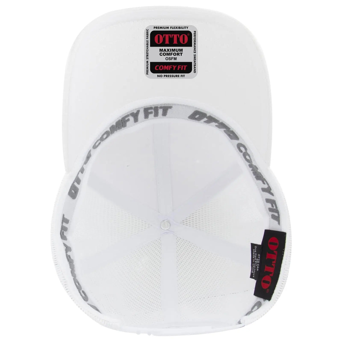 Otto 83-1 ?Otto Comfy Fit’ 6 Panel Low Profile Mesh Back Trucker Cap - White - 7 3/8’’ - 5/8’’