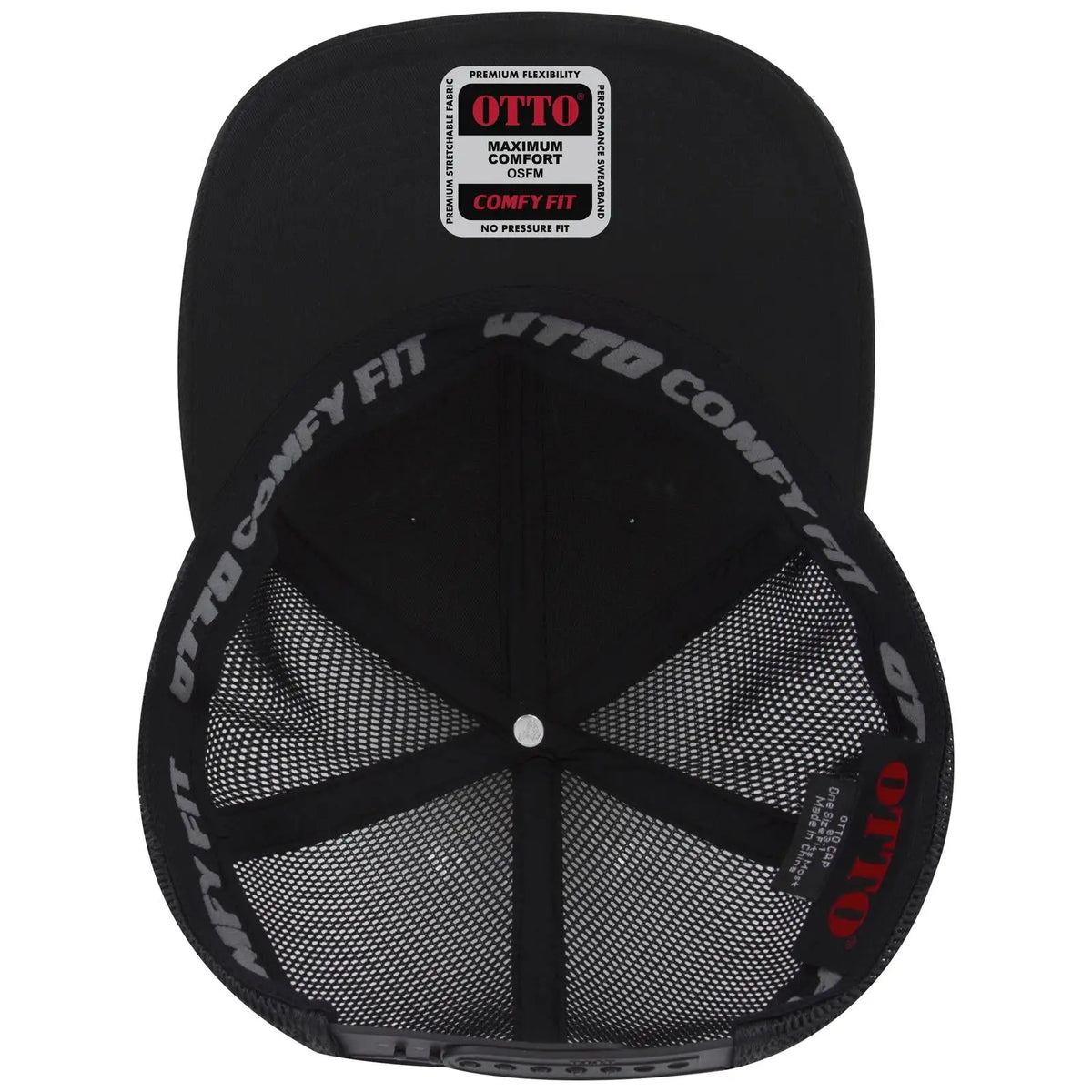 Otto 83-1 ?Otto Comfy Fit’ 6 Panel Low Profile Mesh Back Trucker Cap - Black - 7 3/8’’ - 5/8’’