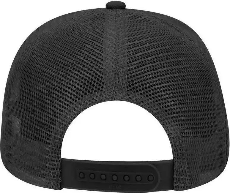 Otto 83-1101 6 Panel Low Profile Mesh Back Trucker Cap - Black - one Size Fits Most