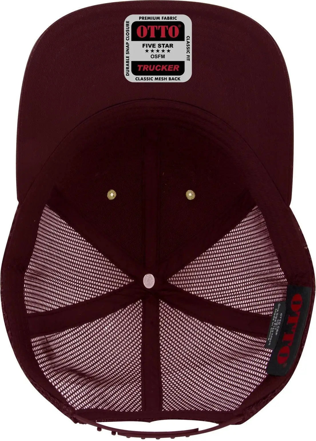 Otto 83-1212 6 Panel Low Profile Mesh Back Trucker Cap - Bg Mrn/crk/bg Mrn - 1/2’’ - 7 5/8’’
