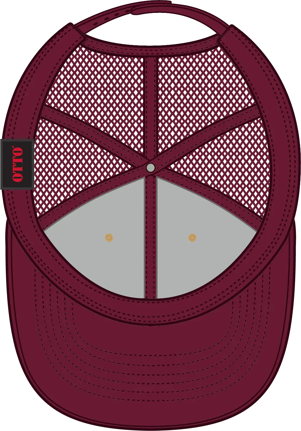 Otto 83-1212 6 Panel Low Profile Mesh Back Trucker Cap - Bg Mrn/crk/bg Mrn - 1/2’’ - 7 5/8’’