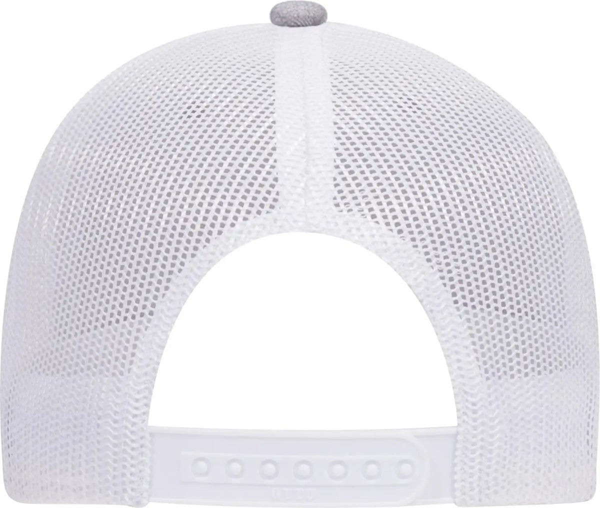 Otto 83-1239 6 Panel Low Profile Mesh Back Trucker Cap - Heathergray/red/white - 1/2’’ - 7 5/8’’