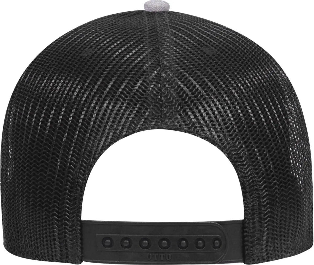 Otto 83-1239 6 Panel Low Profile Mesh Back Trucker Cap - Heathergray/black/black - 1/2’’ - 7 5/8’’