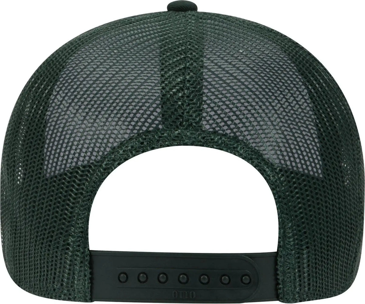 Otto 83-1239 6 Panel Low Profile Mesh Back Trucker Cap - Dk.grn/wht/dk.grn - 1/2’’ - 7 5/8’’