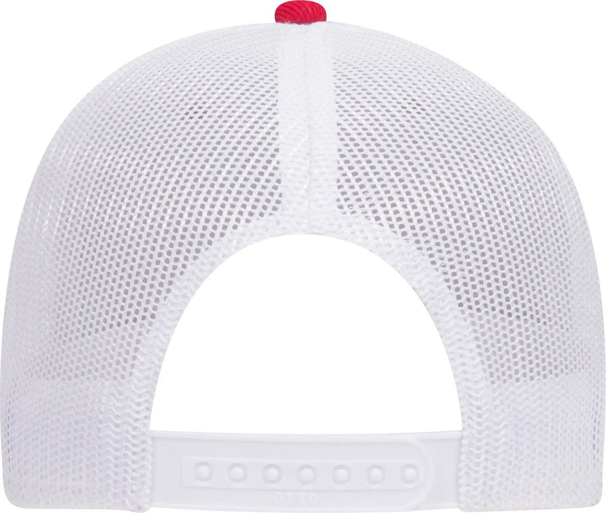 Otto 83-1239 6 Panel Low Profile Mesh Back Trucker Cap - Red/heathergry/white - 1/2’’ - 7 5/8’’