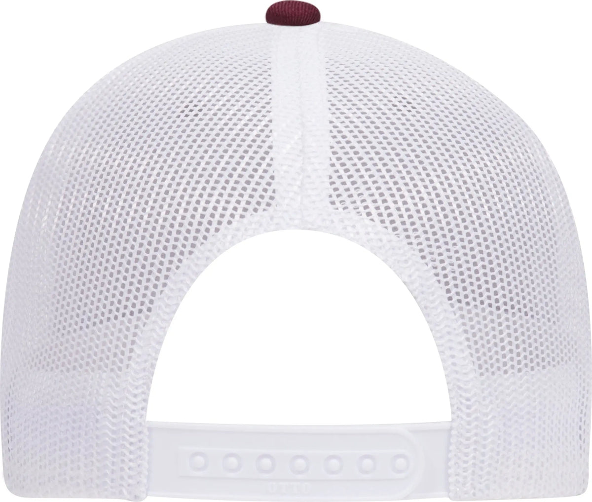 Otto 83-1239 6 Panel Low Profile Mesh Back Trucker Cap - Maroon/heathergray/white - 1/2’’ - 7 5/8’’