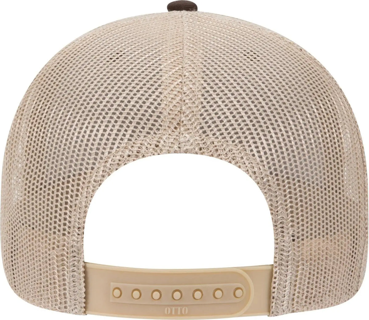 Otto 83-1239 6 Panel Low Profile Mesh Back Trucker Cap - Dk.brn/dk.brn/kha - 1/2’’ - 7 5/8’’