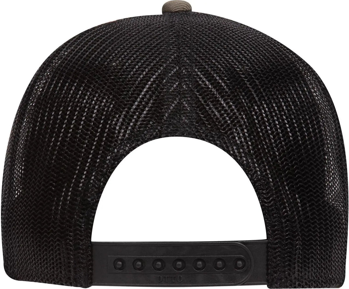 Otto 83-1239 6 Panel Low Profile Mesh Back Trucker Cap - Ol.grn/ol.grn/blk - 1/2’’ - 7 5/8’’