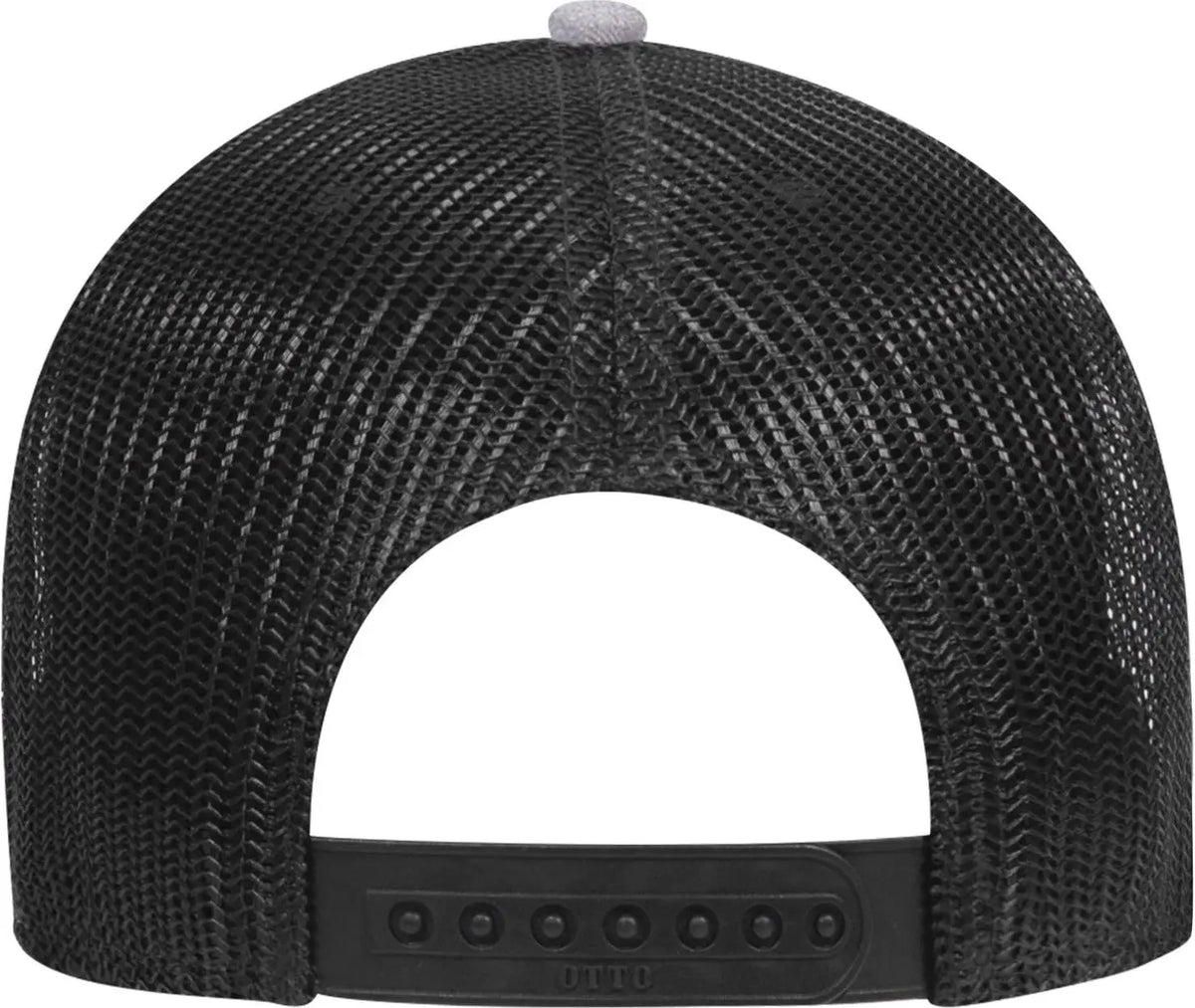 Otto 83-1239 6 Panel Low Profile Mesh Back Trucker Cap - Ht.gray/char.gray/blk - 1/2’’ - 7 5/8’’