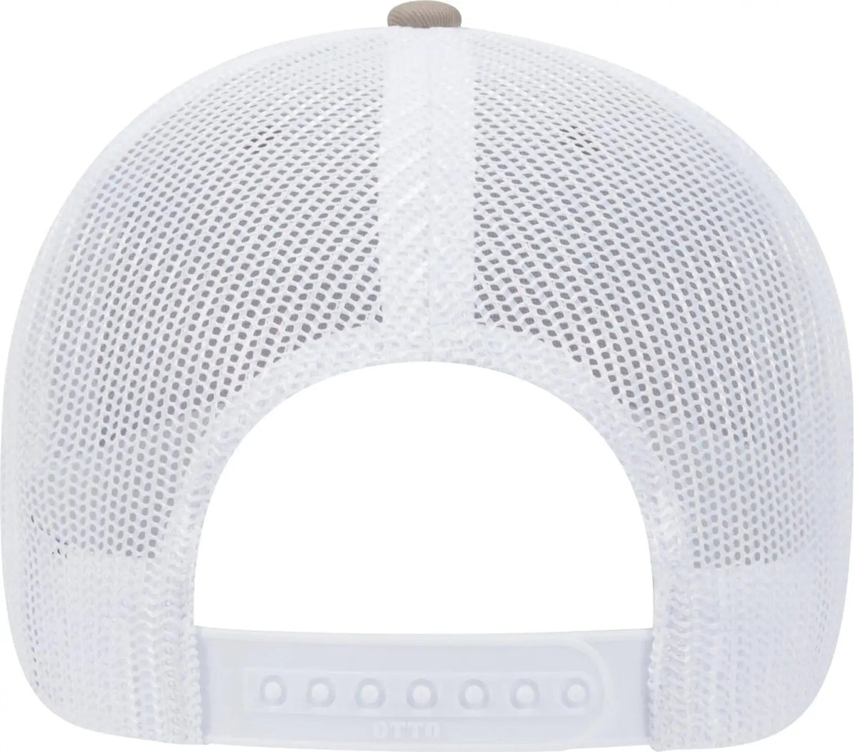 Otto 83-1239 6 Panel Low Profile Mesh Back Trucker Cap - Dk.kha/dk.kha/wht - 1/2’’ - 7 5/8’’
