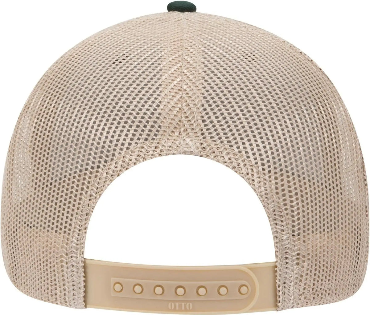 Otto 83-1239 6 Panel Low Profile Mesh Back Trucker Cap - Dk.grn/dk.grn/kha - 1/2’’ - 7 5/8’’