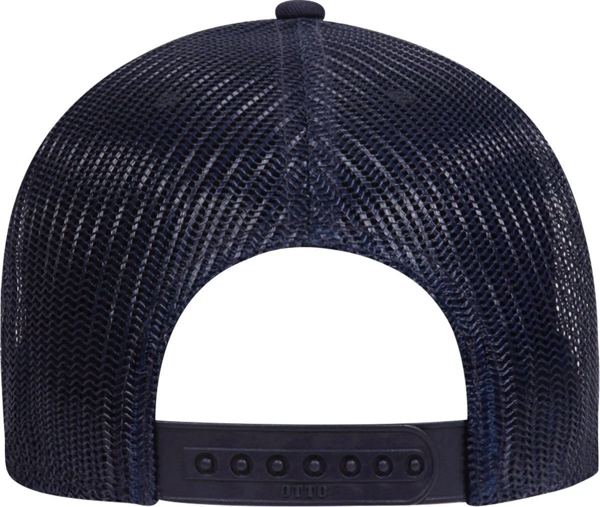 Otto 83-1239 6 Panel Low Profile Mesh Back Trucker Cap - Navy/heathergray/navy - 1/2’’ - 7 5/8’’