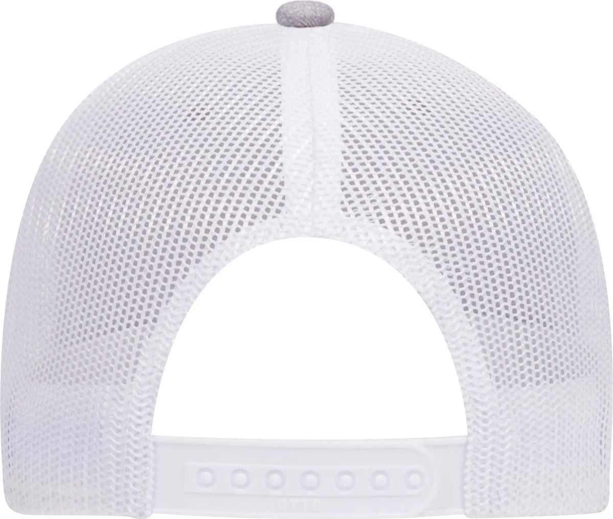 Otto 83-1239 6 Panel Low Profile Mesh Back Trucker Cap - Heathergray/red/white - 1/2’’ - 7 5/8’’