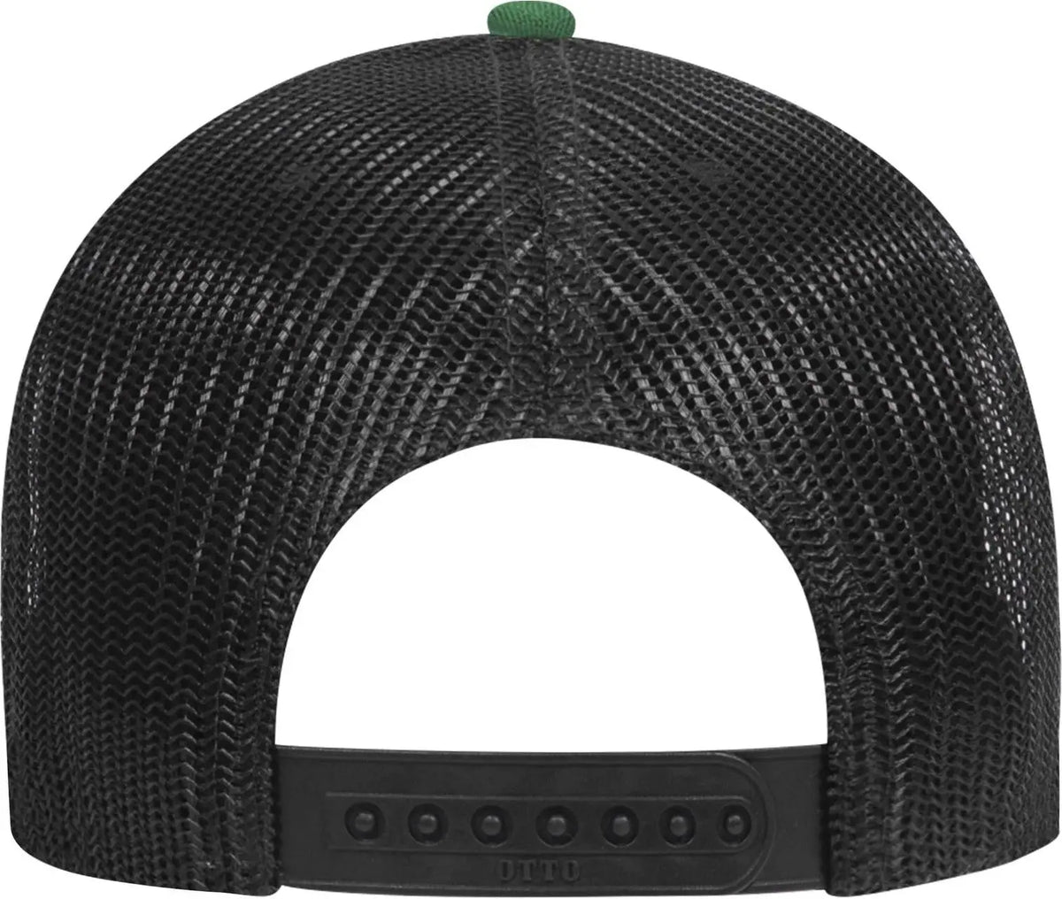 Otto 83-1239 6 Panel Low Profile Mesh Back Trucker Cap - Kelly/heathergray/black - 1/2’’ - 7 5/8’’