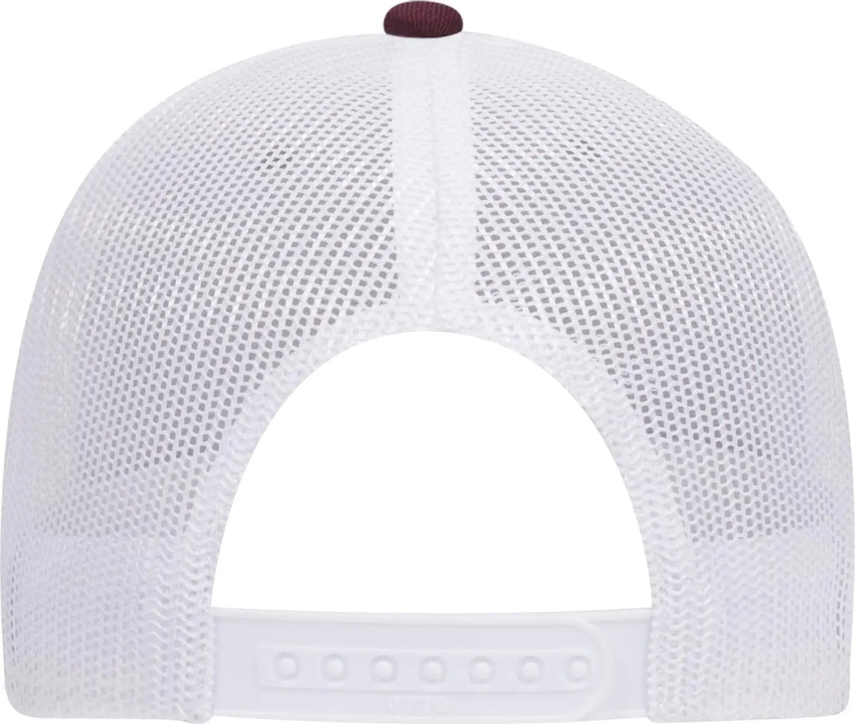 Otto 83-1239 6 Panel Low Profile Mesh Back Trucker Cap - Maroon/heathergray/white - 1/2’’ - 7 5/8’’