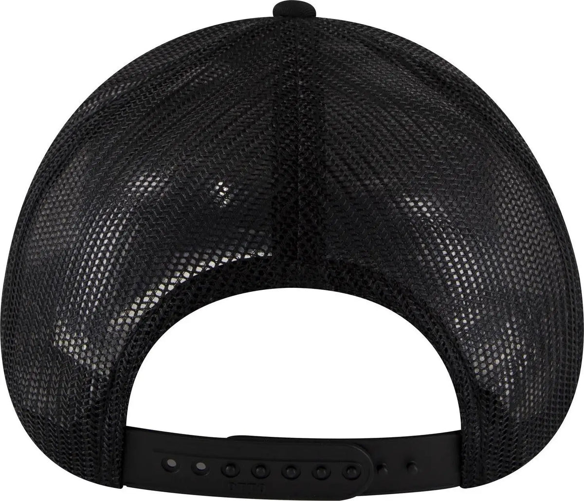 Otto 83-1239 6 Panel Low Profile Mesh Back Trucker Cap - Black - 1/2’’ - 7 5/8’’
