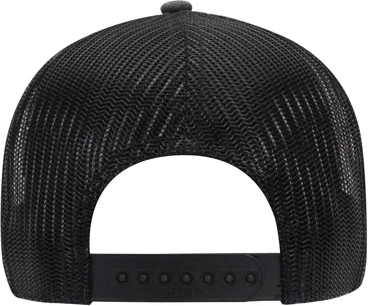 Otto 83-1239 6 Panel Low Profile Mesh Back Trucker Cap - Black - 1/2’’ - 7 5/8’’