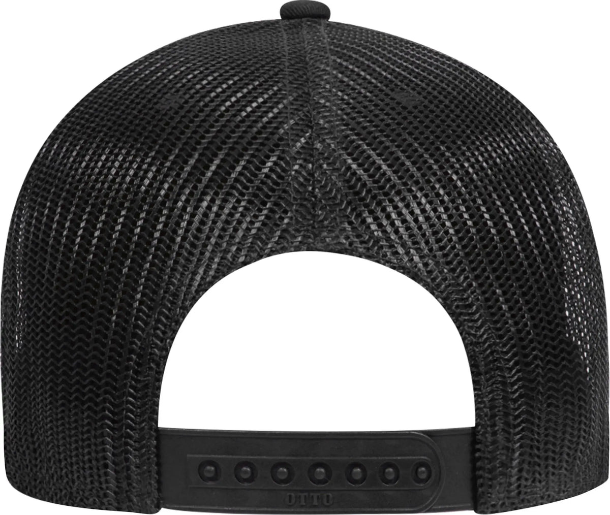 Otto 83-1239 6 Panel Low Profile Mesh Back Trucker Cap - Black/heather Gray/black - 1/2’’ - 7 5/8’’