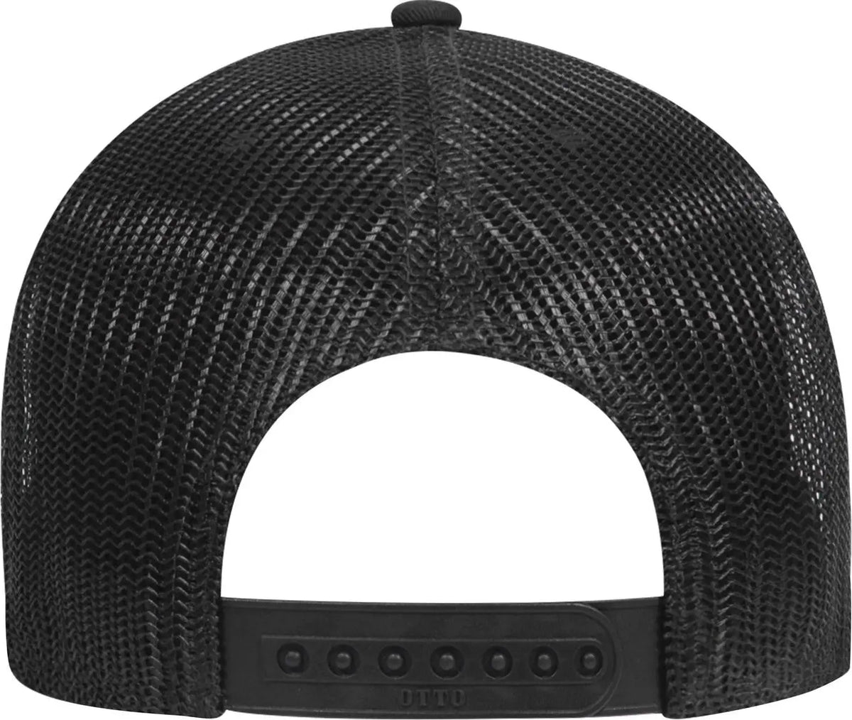 Otto 83-1239 6 Panel Low Profile Mesh Back Trucker Cap - Black/heather Gray/black - 1/2’’ - 7 5/8’’
